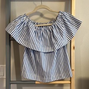 Aritzia Striped off the shoulder top